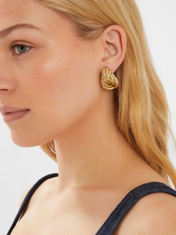 Accessorize London - Women Gold Twist Knot Drop Earrings