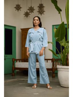 House of Surkh - Blue Pakhi Co-Ord Set