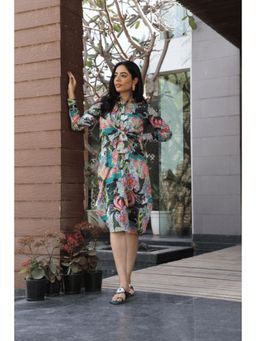 House of Surkh - Mehek Floral Shirt Dress