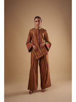 Leela by A - Striped Printed and Embroidered Co-Ord Set