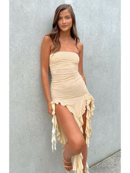 Miakee - Aliza Beige Mini Dress