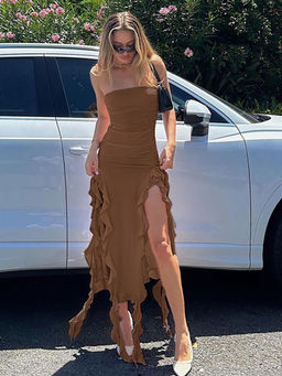 Miakee - Aliza Brown Mini Dress