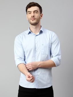Cantabil - Men Cotton Sky Blue Shirt