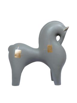 Ashnam - Polyresin Horse Sculpture Showpiece Grey
