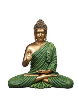 Ashnam - Blessing Buddha Decorative Showpiece Green