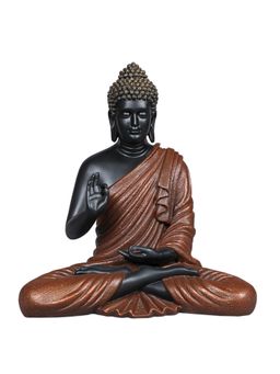 Ashnam - Blessing Buddha Decorative Showpiece Brown