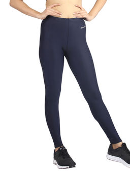 Veloz - I Women's Multisport Wear I Full Length I Poly Spandex I Plain I - Navy Blue