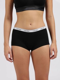 Calvin Klein - Black Cotton Solid Boyshorts
