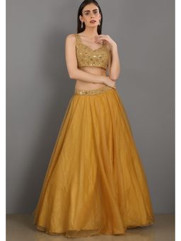 Asaga - Women Gold Chamak Lehenga with Blouse