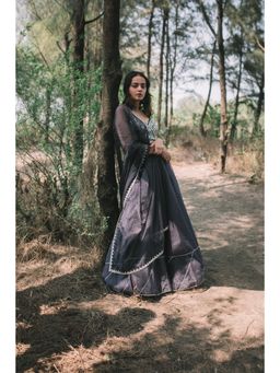 Asaga - Women Black Siyah Lehenga with Blouse and Dupatta