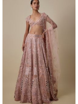 Asaga - Women Braze Mauve Lehenga With Blouse And Dupatta
