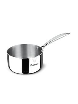 Bergner - Argent 16cm (1.6L) Triply Saucepan, Teapan / Milkpan with Stay Cool Cast Handle