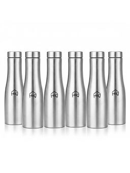 House of Quirk - Silver 1 Litre Stainless Steel Water Bottles