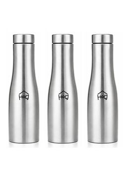 House of Quirk - Silver Water Bottle Single Wall Lightweight Sports & Fridge Bottle