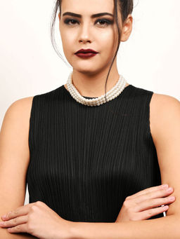 Odette - White Solid Plain Metal Necklaces