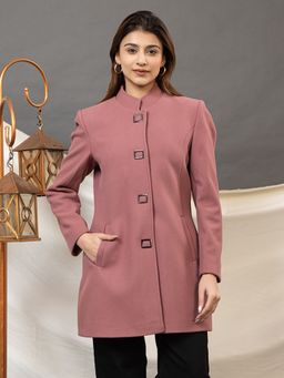 TWENTY ME - Women Pink Color Full Sleeve Coat