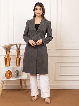 TWENTY ME - Women Grey Color Full Sleeve Coat