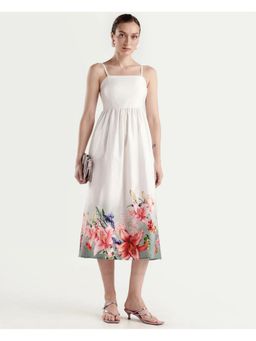 RAREISM - Off White Women Flared Dress