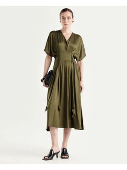 RAREISM - Olive Women Flared Dress