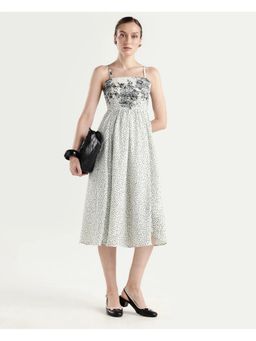 RAREISM - Off White Women Flared Dress