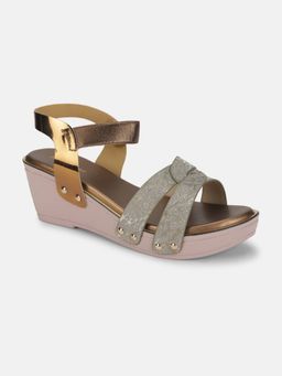 Marc Loire - Women Copper Double Straps Platform Heels