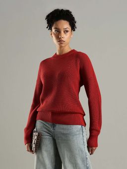 Tommy Hilfiger - Regular Fit Cotton Crew Neck Sweater Red