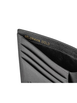 Lapis Bard - Black Belgravia Gold Vertical Zip Wallet