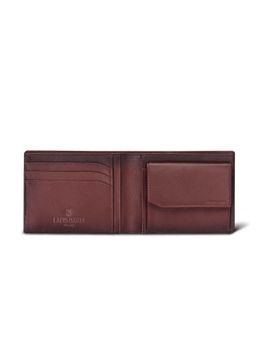 Lapis Bard - Red Ducorium Bi-Fold Wallet With Coin Pocket