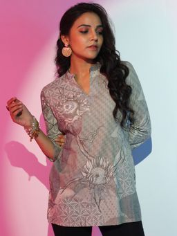 Libas - Grey Printed Tunic