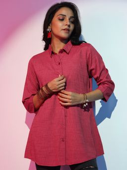 Libas - Coral Solid Shirt Tunic