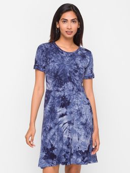 Globus - Navy Blue Tie & Dye Dress