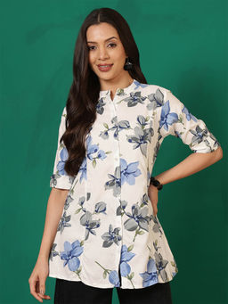ANAISA - Blue Floral Regular Fit Top