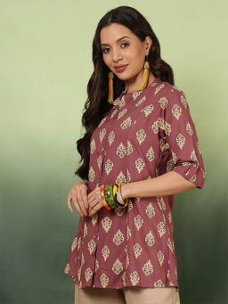 ANAISA - Mauve Printed Regular Fit Top