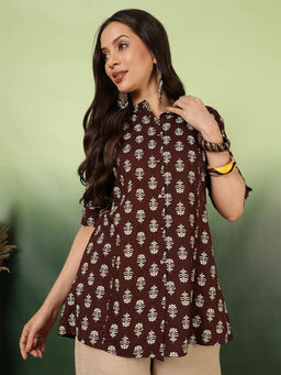 ANAISA - Wine Printed Regular Fit Top