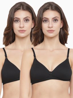 Floret - Wirefree Non-padded Seamless Bra - Black