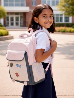 Little Surprise Box - Pink Polyester Backpack for Kids (7-12 Years)