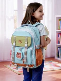 Little Surprise Box - Teal Polyester Backpack for Kids (7-12 Years)