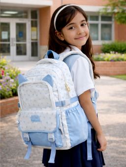 Little Surprise Box - White Polyester Backpack for Kids (7-12 Years)