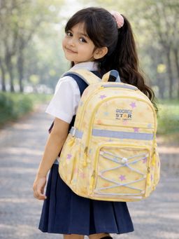 Little Surprise Box - Yellow Polyester Backpack for Kids (7-12 Years)