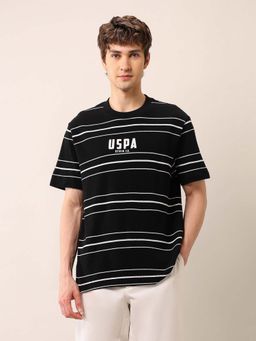 U.S. Polo Assn. Denim Co. - Black Relaxed Fit Pure Cotton T-shirt