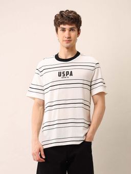 U.S. Polo Assn. Denim Co. - White Relaxed Fit Pure Cotton T-shirt