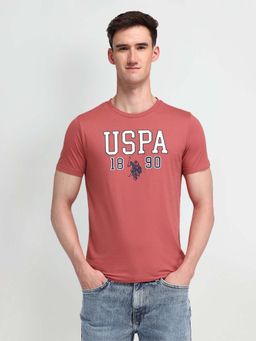 U.S. Polo Assn. Denim Co. - Pink Cotton Printed Muscle Fit T-shirt