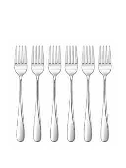 Culinex by thinKitchen - 18/8 Stainless Steel 8.3" Table Fork Set Of 6 For Dining Table, Home, Kitchen