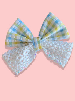 Ambar - Blue Bells Bow Alligator Pin