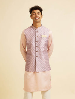 Manyavar - Purple Printed Regular Nehru Jacket