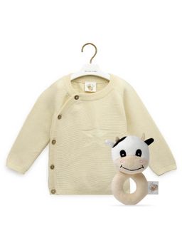 THE BABY TRUNK - Christmas Gift Box Set- Baby Rattle and Wrap Sweater Set (Set of 2)