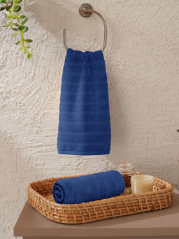 MYTRIDENT - Quick Dry Hand Towels Navy Blue (Pack of 2) (M)