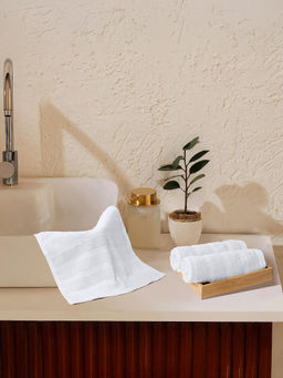 MYTRIDENT - Quick Dry Wash Towels White (Pack of 3) (S)