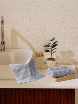 MYTRIDENT - Quick Dry Wash Towels Charcoal Grey (Pack of 3) (S)