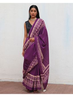 Chidiyaa - Fmtm Eloise Hand Blockprinted Cotton Saree